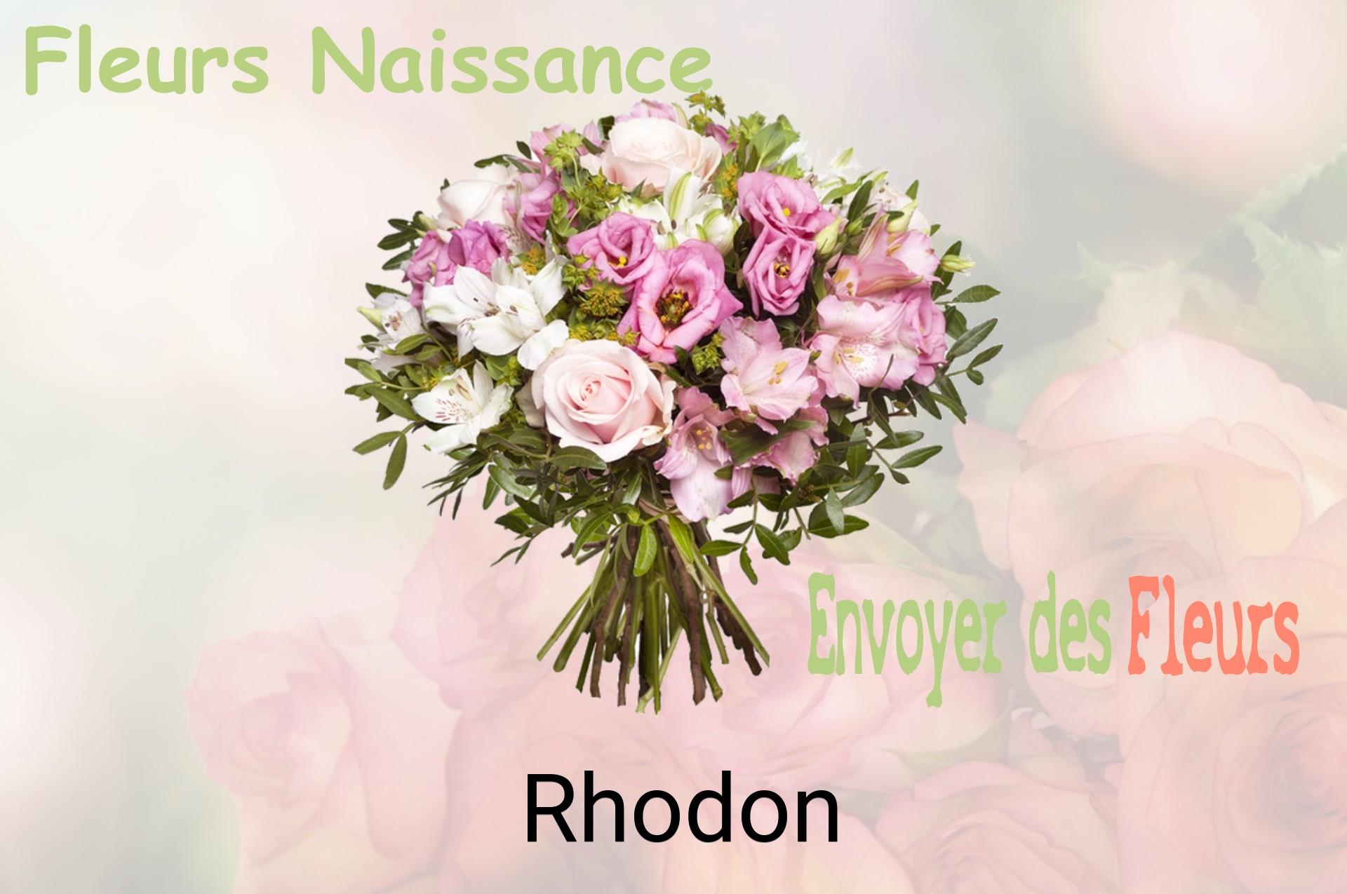 Bouquet de fleurs de naissance livré à Rhodon